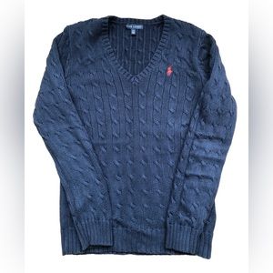 Ralph Lauren Women’s Knitted Sweaters | Blue Color | Size Medium | V-neck